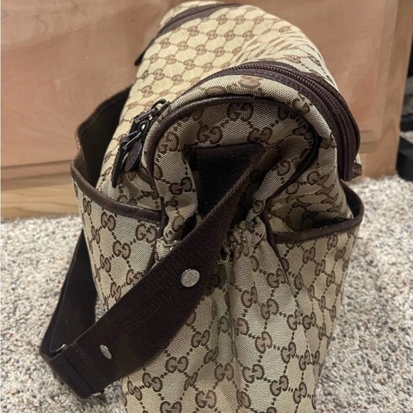 Gucci Beige and Brown Monogram Baby Bag